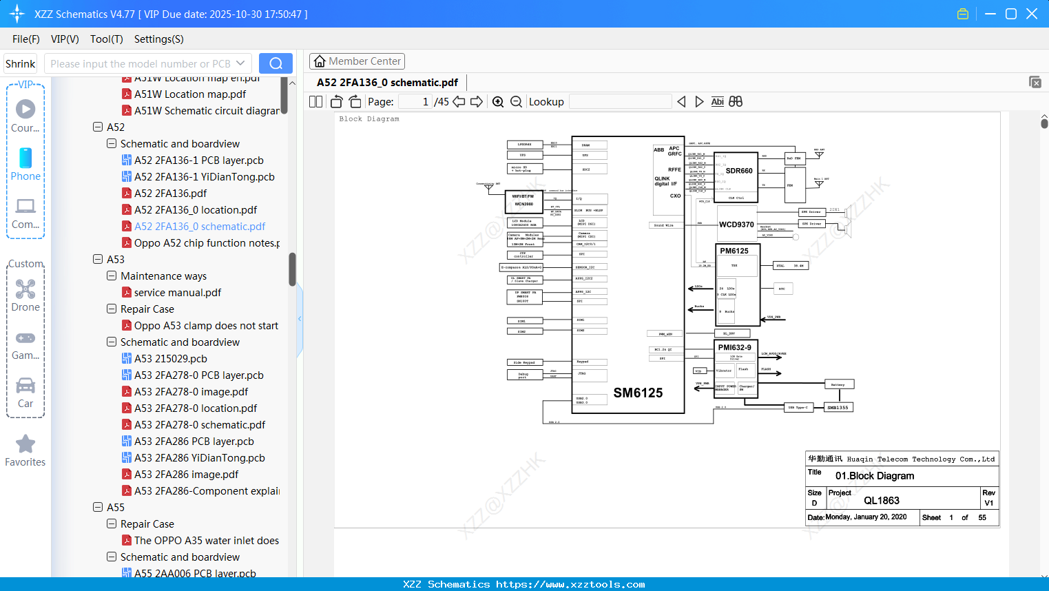 OPPO A52 2FA136_0 Schematic